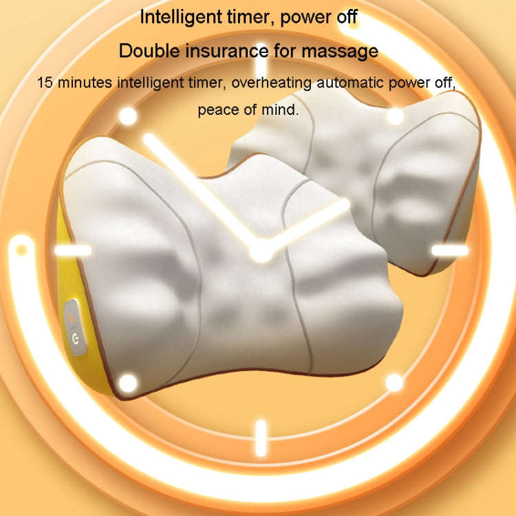 Waist And Back Massager Lumbar Vertebra Car Neck Massage Pillow, Specification: Wired Model Yellow