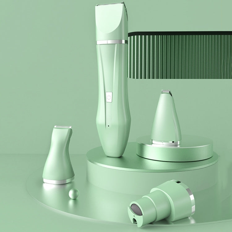 Multifunctional Pet Electric Shaver Cat And Dog Hair Clipper, Color: 2-in-1 Green