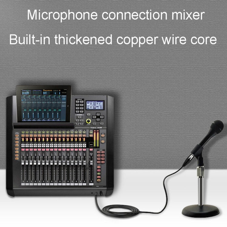 JINGHUA 6.5 Male To Female XLR Audio Cable 6.35 Three Core Balanced Microphone Mixer, Size: 10m(Black)