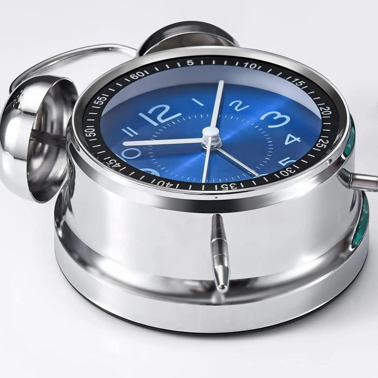 4.5 Inch Electroplated Metal Ring Bell Alarm Clock Quartz Clock With Night Light ?, Style: Red Copper A