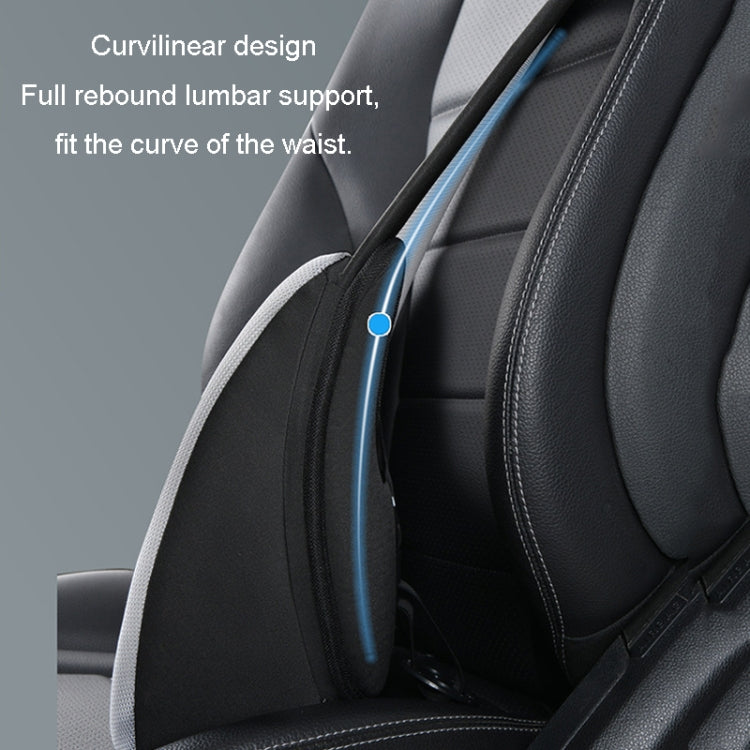 LINXICP 3 In 1 Car Seat Lumbar Cushion Summer Special Memory Foam Breathable Car Back Pad(Coffee)