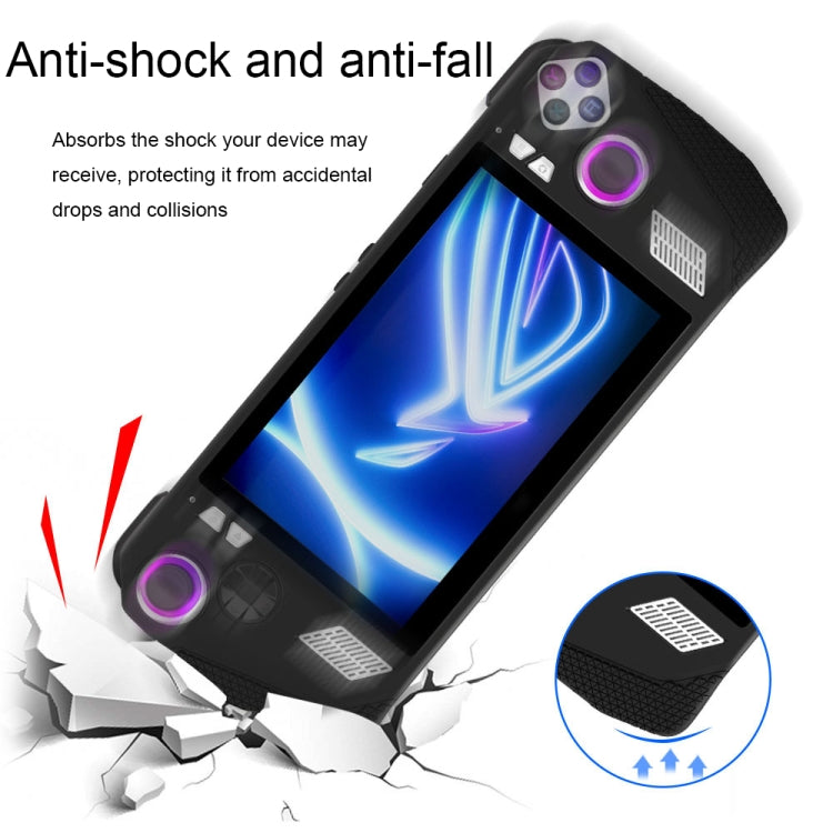 For ASUS ROG Ally Game Console Silicone Protective Cover + Button Cap Set Pocket Gaming Accessories(Black) - Cases by PMC Jewellery | Online Shopping South Africa | PMC Jewellery | Buy Now Pay Later Mobicred