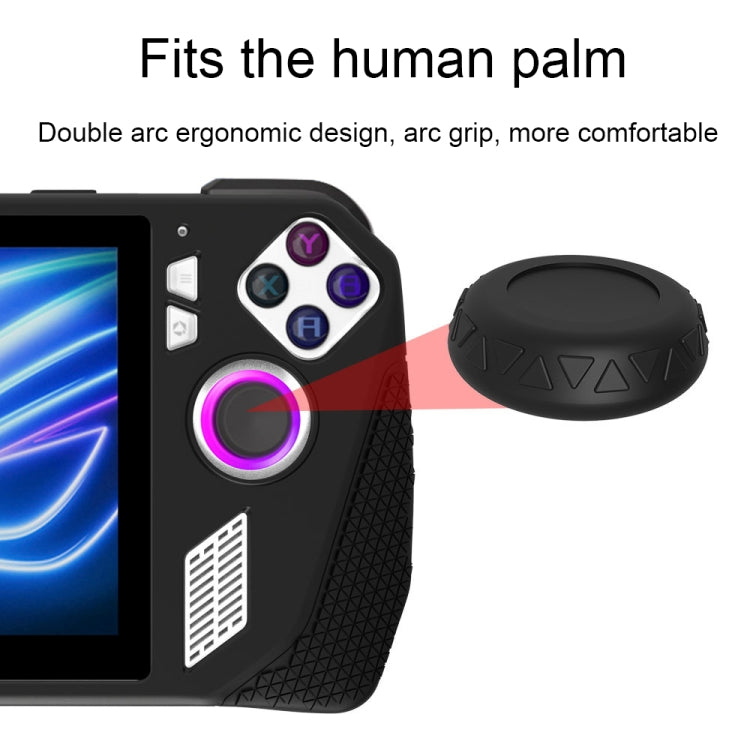 For ASUS ROG Ally Game Console Silicone Protective Cover + Button Cap Set Pocket Gaming Accessories(Black) - Cases by PMC Jewellery | Online Shopping South Africa | PMC Jewellery | Buy Now Pay Later Mobicred