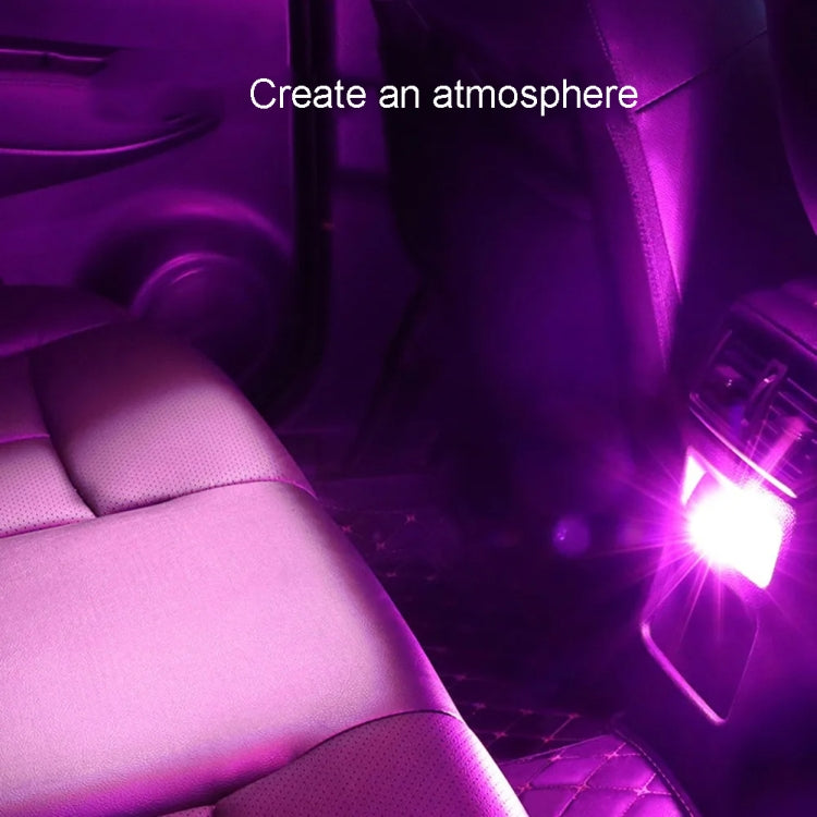 Car Diamond Model USB Ambient Light Charge-Free Plug And Play LED Decorative Lights(White Light)