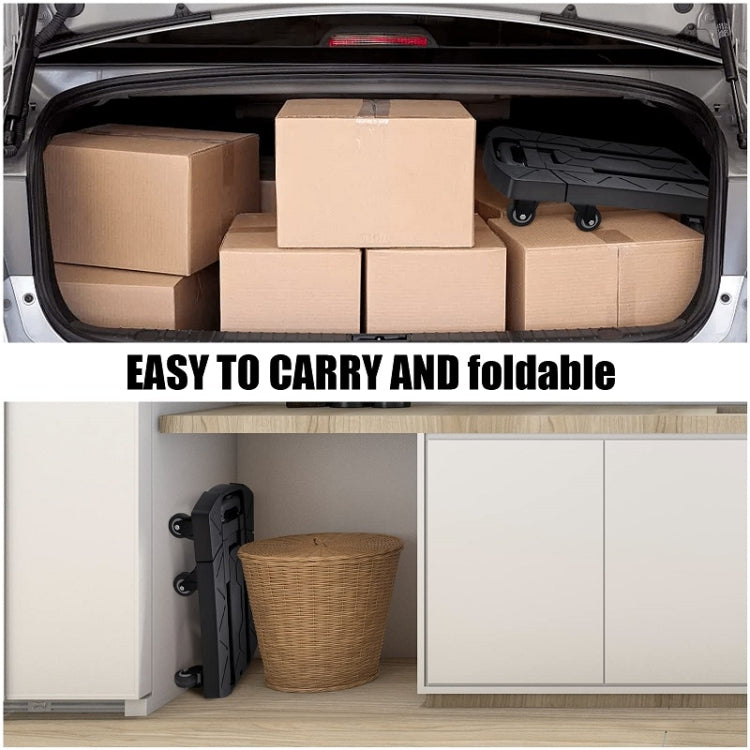 Folding Hand Trolley Portable Luggage Handling Turtle Cart(Black) - free shipping - PMC Jewellery - Order now!