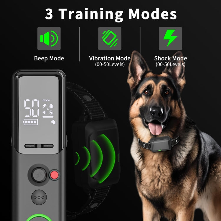 Ordinary Screen Remote Control Pet Electric Shock Circular Dog Trainer(Black)