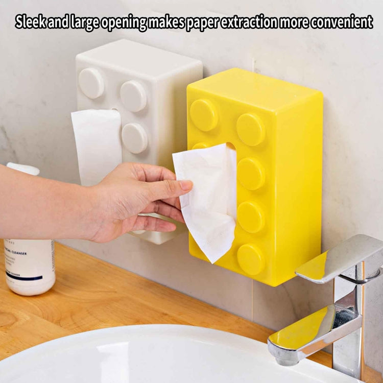 Multifunctional Cartoon Building Block Tissue Storage Box Living Room Coffee Table Decorations, Color: White - Storage Boxes by PMC TechLife | Online Shopping South Africa | PMC TechLife