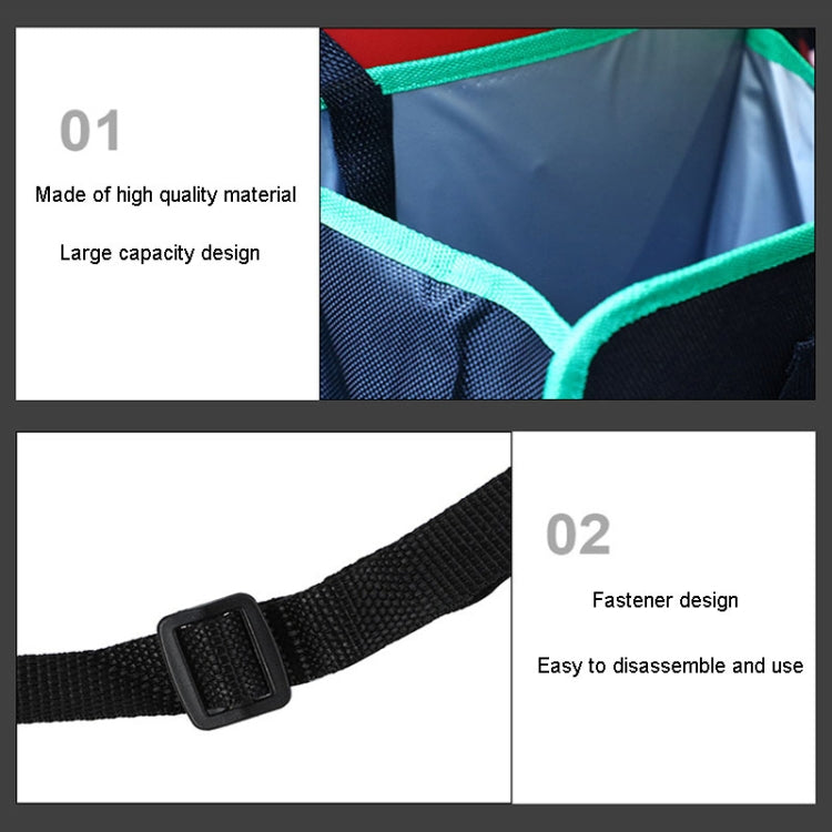 Car Seatback Trash Can Automotive Multifunctional Storage Organizer, Style: Black Green Edge