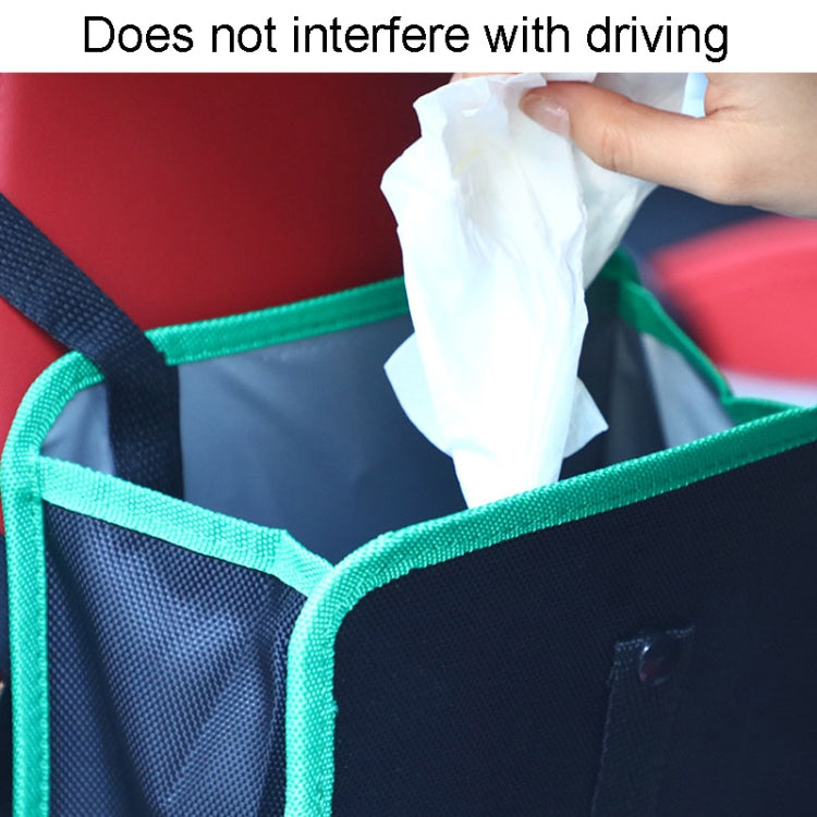 Car Seatback Trash Can Automotive Multifunctional Storage Organizer, Style: Black Green Edge
