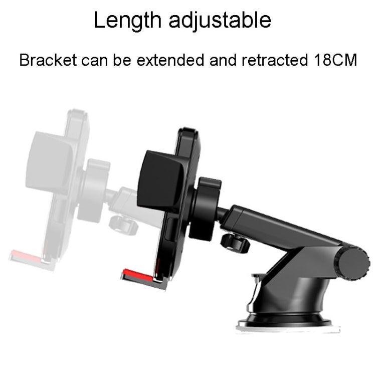 2 In 1 Car Cell Phone Telescopic Holder Universal Automobile Navigation Bracket(Black)