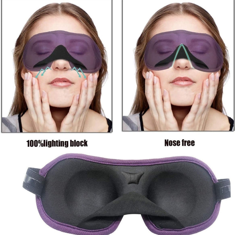 3D Adjustable Silicone Anti-slip Sleep Eye Mask Three-dimensional Memory Foam Eye Protection Mask(Purple) - Eye Masks by PMC TechLife | Online Shopping South Africa | PMC TechLife
