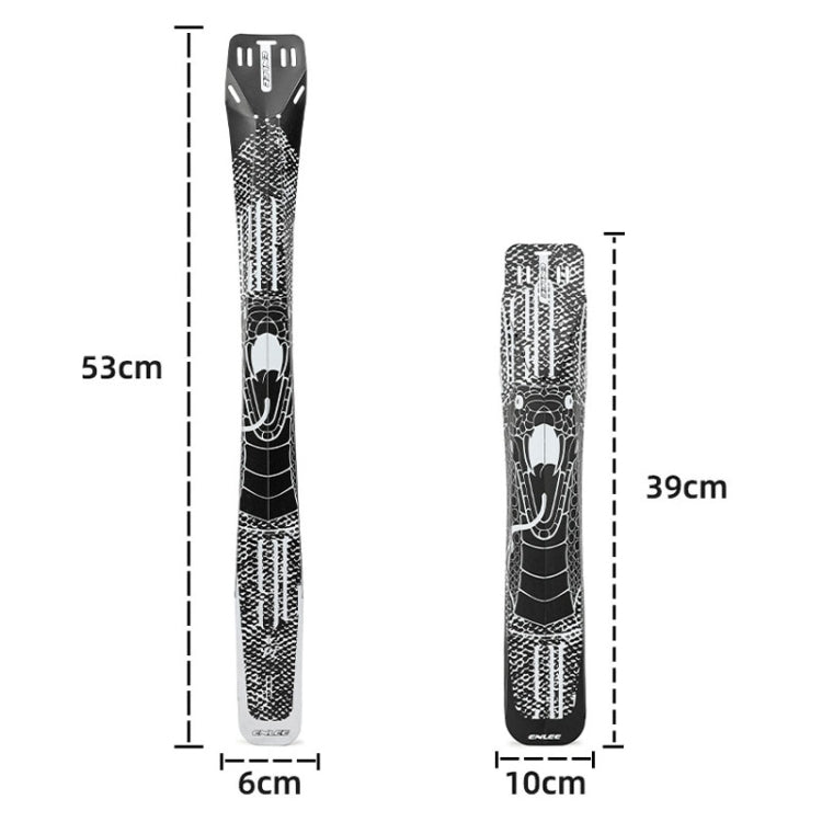 ENLEE E-641316 6pcs /Set Bicycle Extended Front And Rear Mudguards Road Bike Quick Detachable Fenders, Style: Five-Star Model