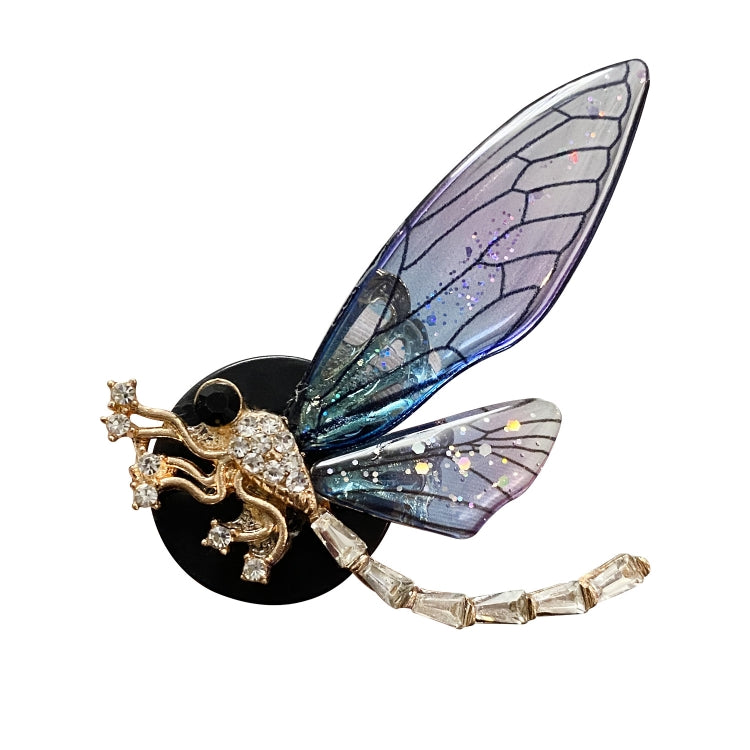 3pcs/set Metal Butterfly Dragonfly Bee Car Air Vent Aromatherapy Decorative Clip(Blue)