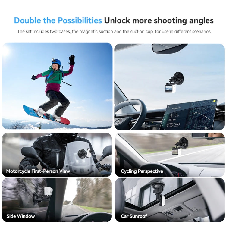 TELESIN Magnetic Base With 1/4 Inch Interface for DJI Pocket 3 / Insta360 Camera & Smart Phones Without Suction Cup Base - Mount & Holder by TELESIN | Online Shopping South Africa | PMC TechLife | Buy Now Pay Later Mobicred