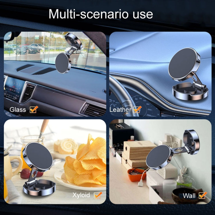 Magnetic Car Phone Holder Automobile Rotatable Multifunctional Folding Stands(Black) - Universal Car Holders by PMC Jewellery | Online Shopping South Africa | PMC Jewellery | Buy Now Pay Later Mobicred