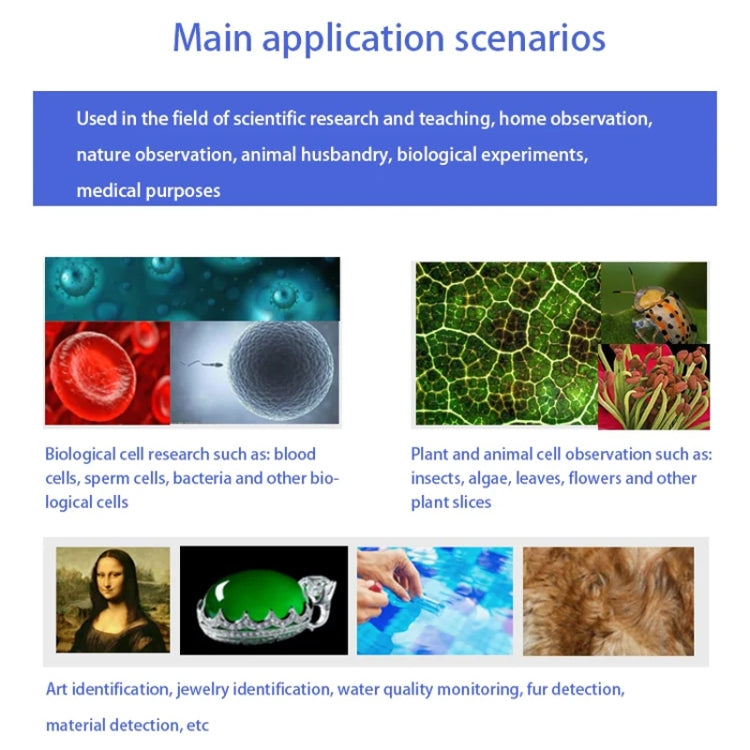 HD Electronic Digital Microscope 5 Inch Screen Touch Key 8000X Biological Cell Electronic Magnifying Glass - free shipping - PMC Jewellery - Order now!