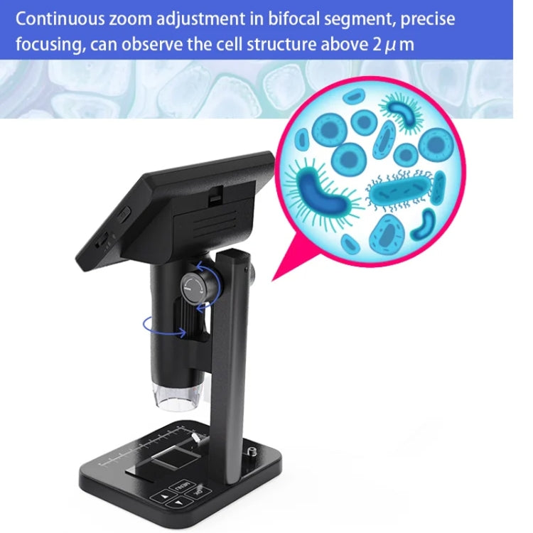 HD Electronic Digital Microscope 5 Inch Screen Touch Key 8000X Biological Cell Electronic Magnifying Glass - free shipping - PMC Jewellery - Order now!