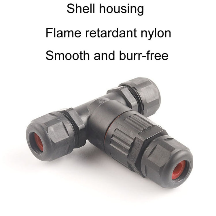 Outdoor T-Wire Terminal Block Five Pole Male And Female Docking Water-resistant Connector(Black)