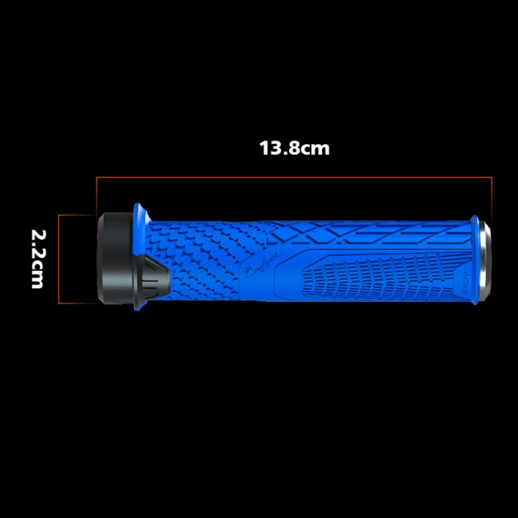 ENLEE 1pair Silicone Bicycle Covers Lockable Cycling Grips With Handlebar Blocking(Blue) - free shipping - PMC Jewellery - Order now!