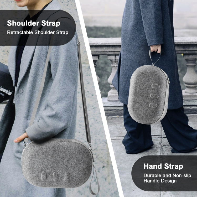 JYS-MQ018 For Apple Vision Pro / Meta Quest 3 VR Glasses Storage Bag Anti-fall and Anti-scrape Portable Bag(Grey) - VR Accessories by JYS | Online Shopping South Africa | PMC TechLife | Buy Now Pay Later Mobicred