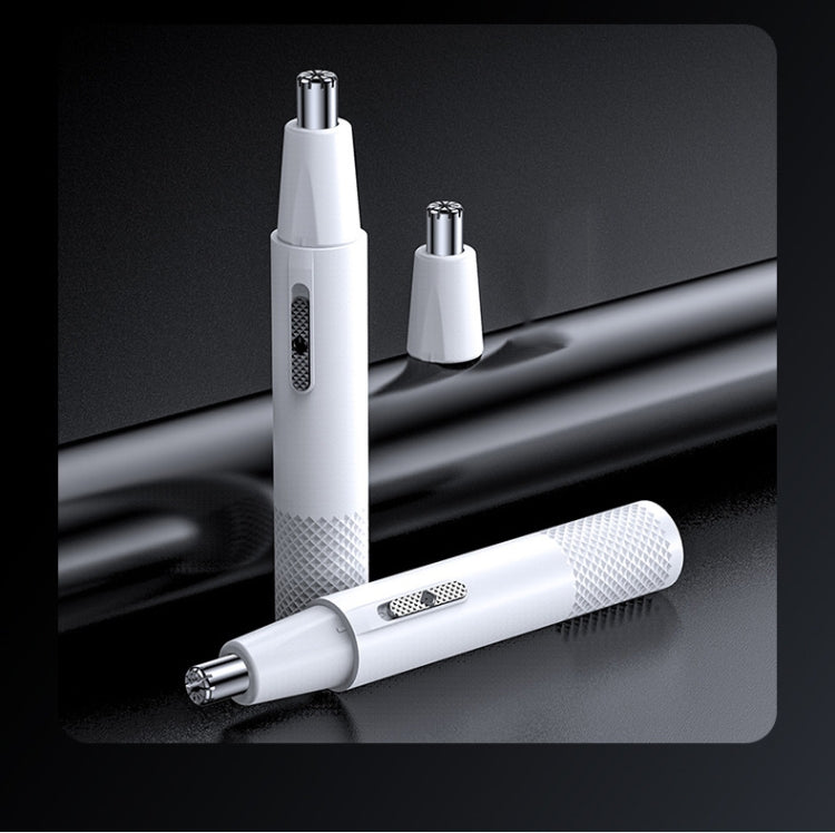 Electric Nose Hair Clipper Rechargeable Washable Portable Travel Trimmer(White)
