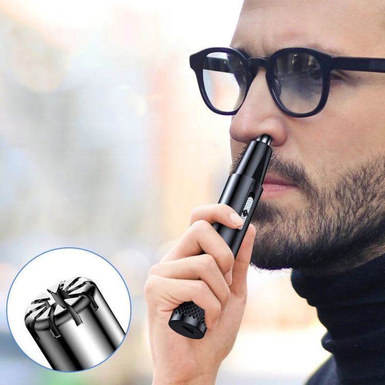 Electric Nose Hair Clipper Rechargeable Washable Portable Travel Trimmer(Blue)