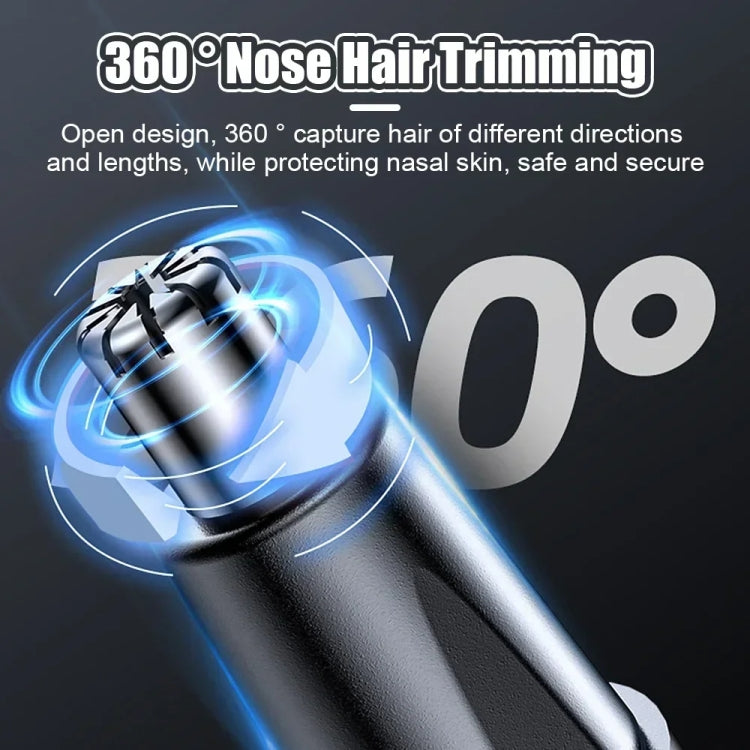 Electric Nose Hair Clipper Rechargeable Washable Portable Travel Trimmer(Blue)