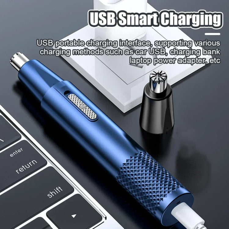 Electric Nose Hair Clipper Rechargeable Washable Portable Travel Trimmer(Black)