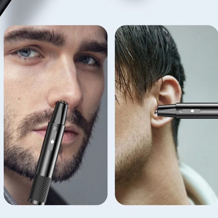 Electric Nose Hair Clipper Rechargeable Washable Portable Travel Trimmer(White)
