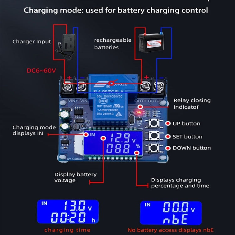 Battery Overshoot & Over-Discharge Protection Automatic Shutdown Switch Module