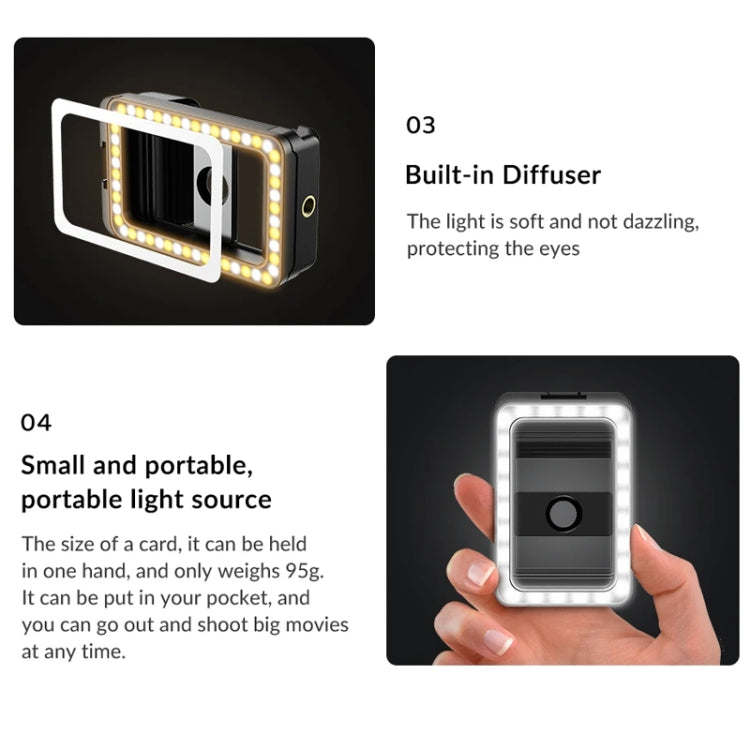 APEXEL Multifunctional Fill Light Phone Clip With 1/4 Inch & M17 M37 Thread Tnterface APL-FL.23