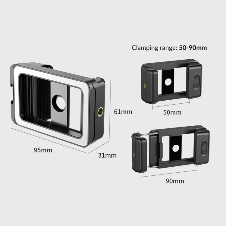 APEXEL Multifunctional Fill Light Phone Clip With 1/4 Inch & M17 M37 Thread Tnterface APL-FL.23