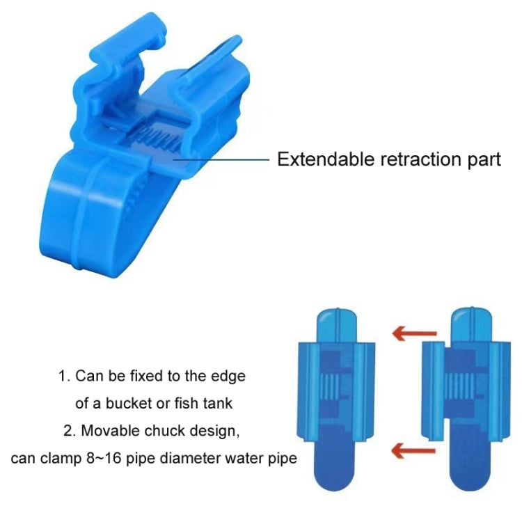 5pcs Multifunctional Fish Tank Aquarium Water Pipe Fixing Clip(Black)