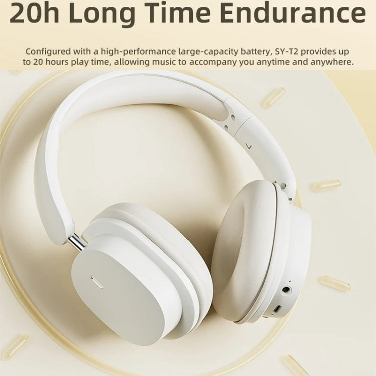 SOYTO SY-T2 Noise Reduction Bluetooth Headset Wireless Game Headset(White) - free shipping - PMC Jewellery - Order now!