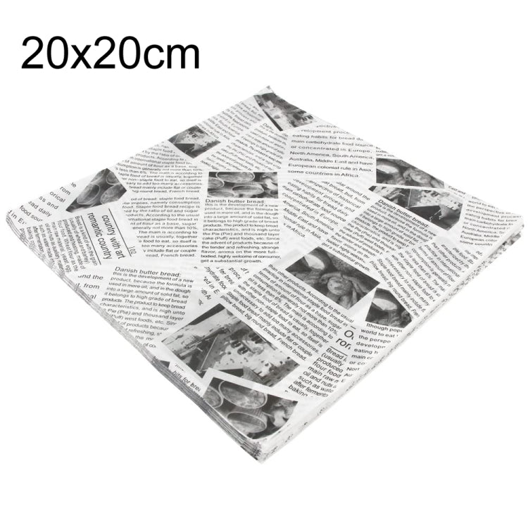 500sheets /Pack Deli Greaseproof Paper Baking Wrapping Paper Food Basket Liners Paper 20 x 20cm White