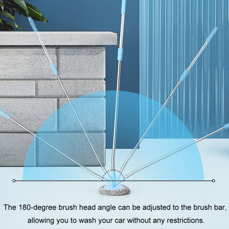 Car Chenille Curved Handle Telescopic Car Wash Soft Bristle Mop(Blue) - Car washing supplies by PMC TechLife | Online Shopping South Africa | PMC TechLife | Buy Now Pay Later Mobicred