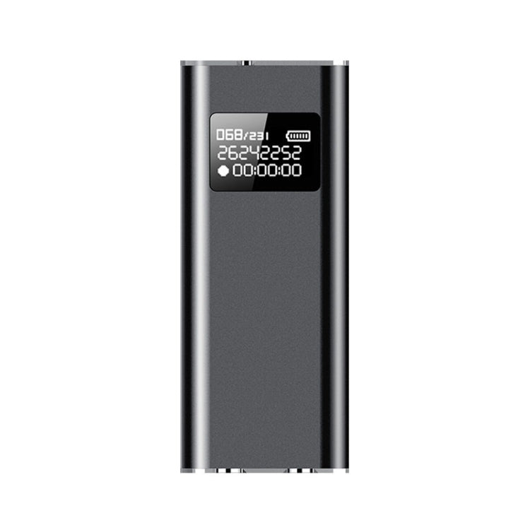 Q25 Intelligent Voice Recorder With Screen HD Noise Canceling Back Clip Voice Reporter, Size: 16GB(Black)