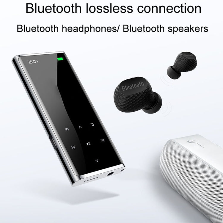 M27 1.8 Inch Bluetooth MP3/MP4 Music Player E-Book Recorder, Size: 4GB(Black)