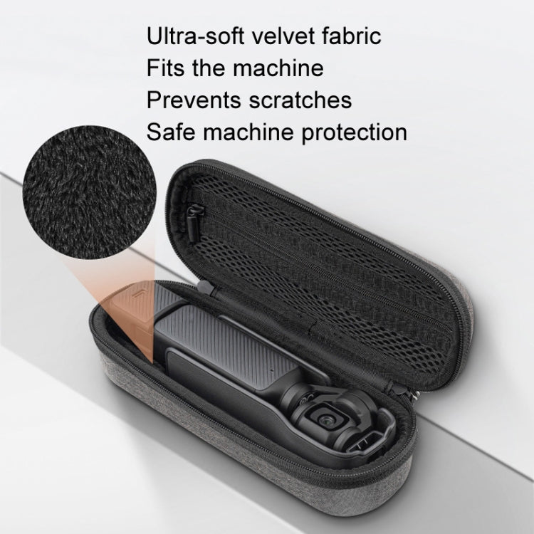 For DJI Osmo Pocket 3 XFJI Storage Box Water-resistant Drop-proof Mini Body Handbag Accessories(Dark Gray)