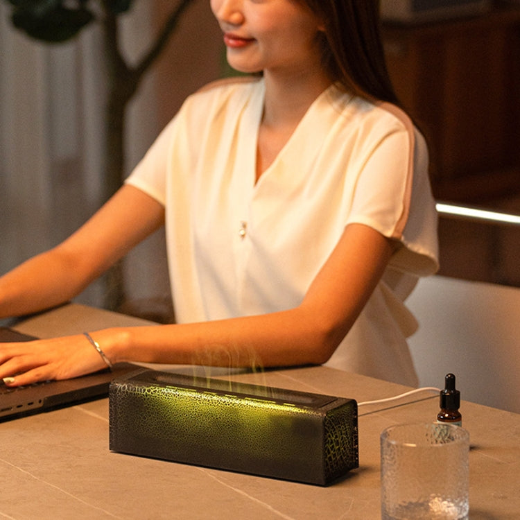 Lava Flame Aromatherapy Machine Air Atomizing Humidifier With Colorful Light, Model: DQ709 PRO Black