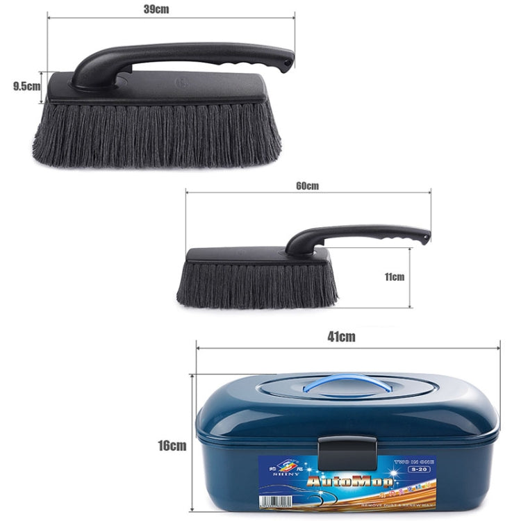 SHINY Car Dusting Duster Car Mop Soft Brush Car Wash Snow Sweeping Tool(With Storage Box) - free shipping - PMC Jewellery - Order now!