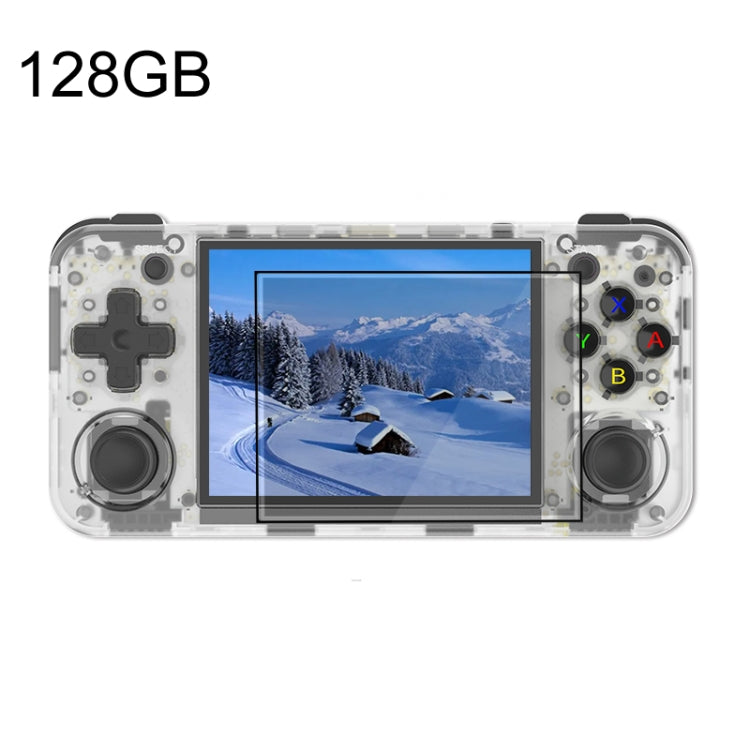 ANBERNIC RG35XX H Handheld Game Console 3.5 Inch IPS Screen Linux System 64GB+128GB(Transparent White) - free shipping - PMC Jewellery - Order now!