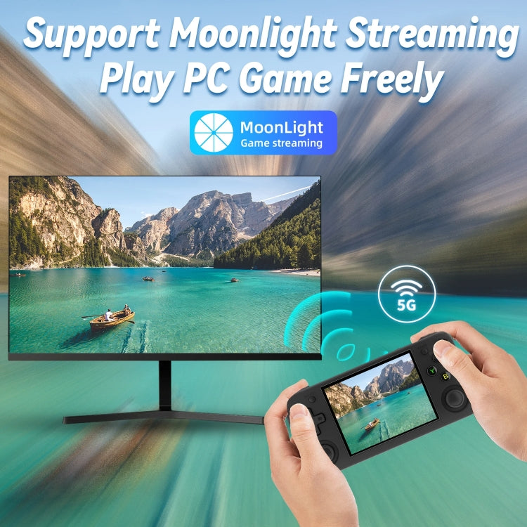 ANBERNIC RG35XX H Handheld Game Console 3.5 Inch IPS Screen Linux System 64GB+128GB(Transparent White) - free shipping - PMC Jewellery - Order now!