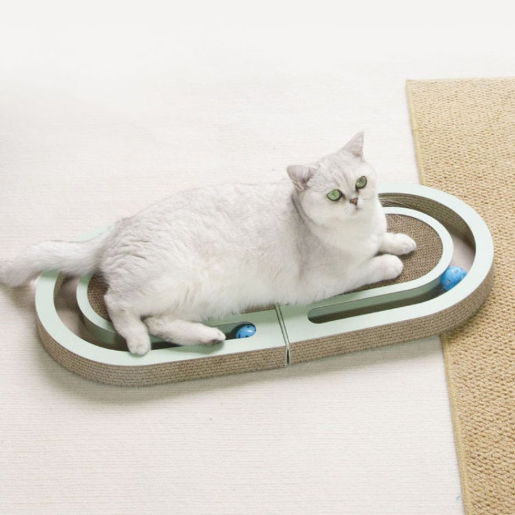 Pet Fun Cats Scratching Board Cats Claw Rubbing Toys Foldable With Ball(Green) - Cat Scratch Board by PMC TechLife | Online Shopping South Africa | PMC TechLife | Buy Now Pay Later Mobicred