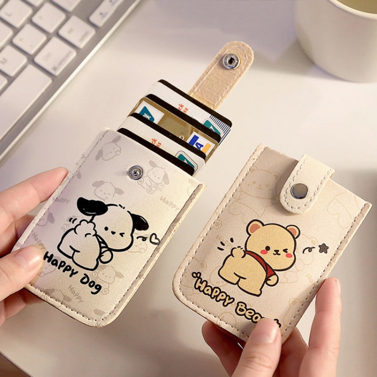 Pull-out Multi-card Slot ID Card Holder Large Capacity Cartoon Card Bag, Color: Bear - Card & Passport Bags by PMC TechLife | Online Shopping South Africa | PMC TechLife