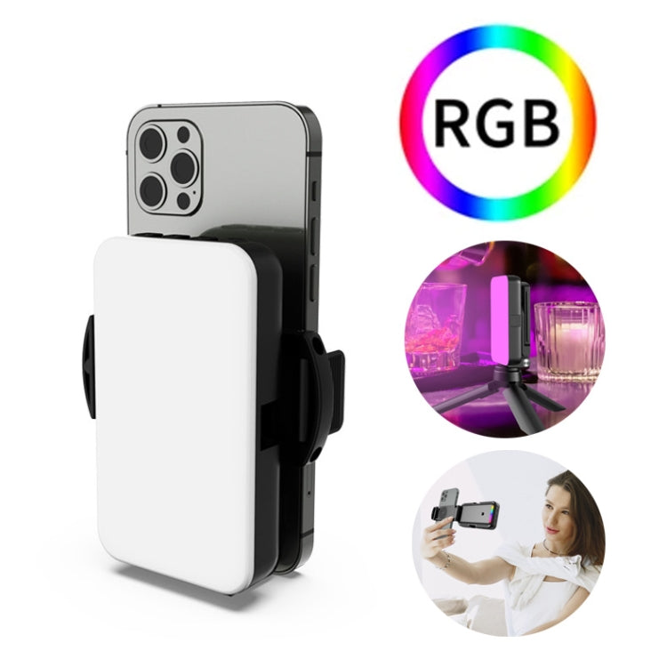 RGB Fill Light Photography Lamp With Hidden Folding Phone Clip & Cold Shoe Interface F-615