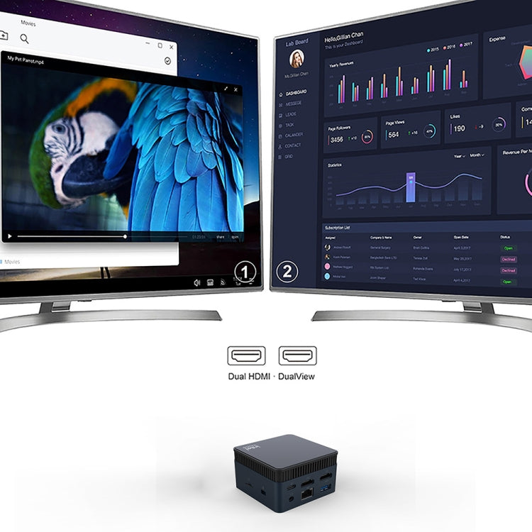 N100/DDR5 12th AlderLake-N100 Dual 4K60Hz Office And Home Mini PC, Spec: 12G+128G /US Plug - Windows Mini PCs by PMC Jewellery | Online Shopping South Africa | PMC Jewellery | Buy Now Pay Later Mobicred