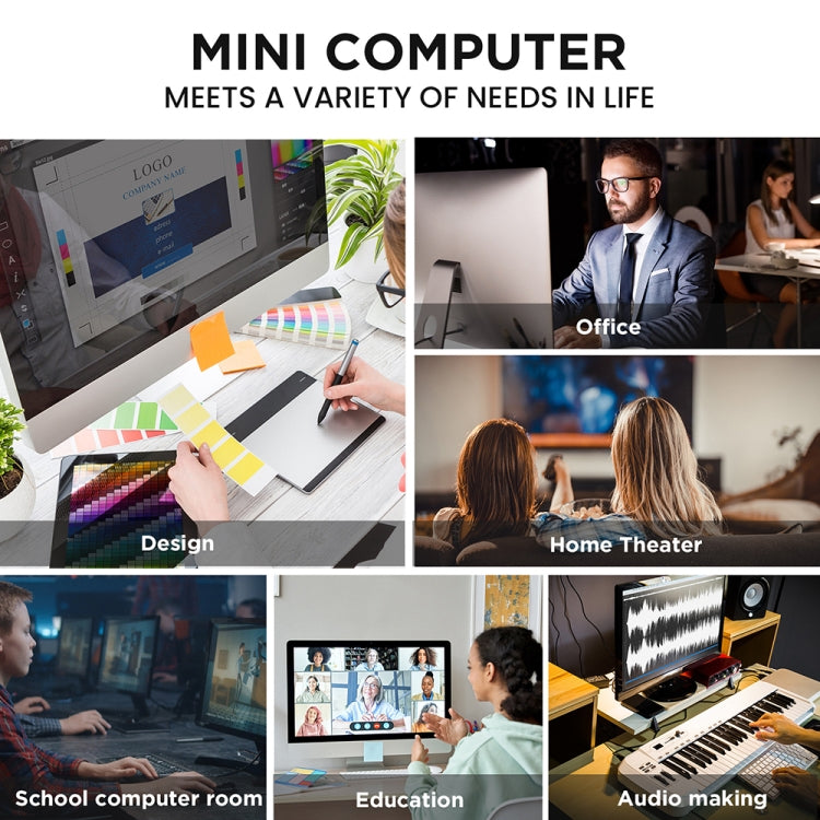 N100/DDR5 12th AlderLake-N100 Dual 4K60Hz Office And Home Mini PC, Spec: 12G+128G /US Plug - Windows Mini PCs by PMC Jewellery | Online Shopping South Africa | PMC Jewellery | Buy Now Pay Later Mobicred