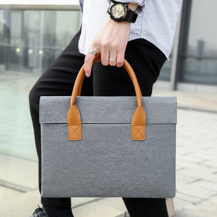 14 Inch Oxford Cloth Lightweight Portable Laptop Bag With PU Handle(Blue) - 14.1 inch by PMC Jewellery | Online Shopping South Africa | PMC Jewellery | Buy Now Pay Later Mobicred