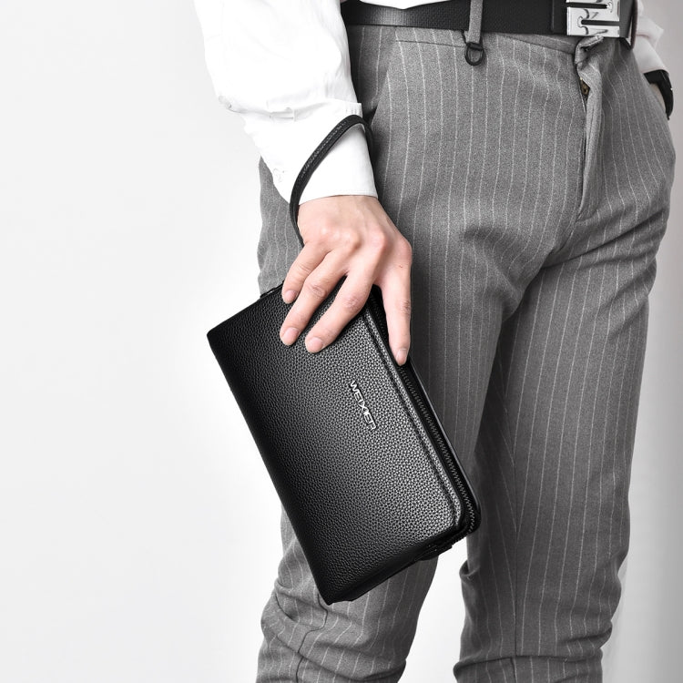 WEIXIER W125 Men Clutch Bag Password Zipper Business Phone Case(Brown) - free shipping - PMC TechLife - Order now!